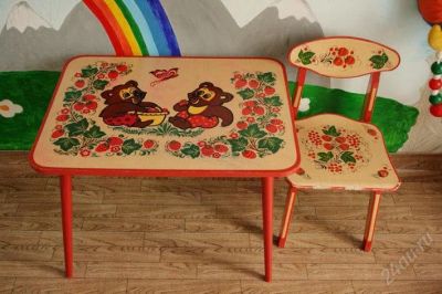 Лот: 2804966. Фото: 1. Столик и стульчик. Столики, стулья, парты