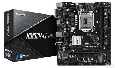 Лот: 16046889. Фото: 1. MB ASRock H310CM-DVS. Материнские платы