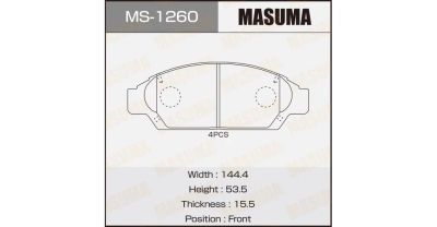Лот: 17646163. Фото: 1. Тормозные колодки PF-1260 Masuma... Тормозная система