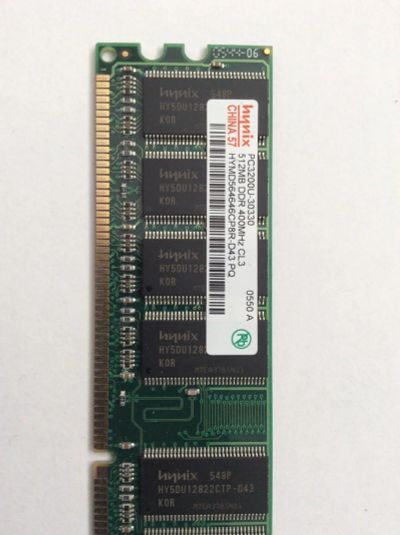 Лот: 8238535. Фото: 1. DDR 512 Mb PC3200 Hynix. Оперативная память