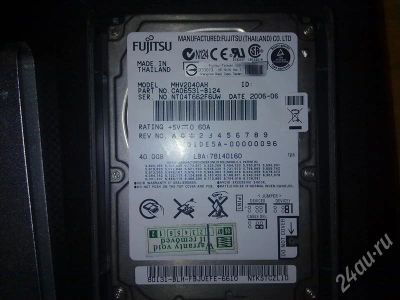 Лот: 651349. Фото: 1. 2.5 IDE HDD 40 Gb Fujitsu (MHV2040AH... Жёсткие диски (HDD)