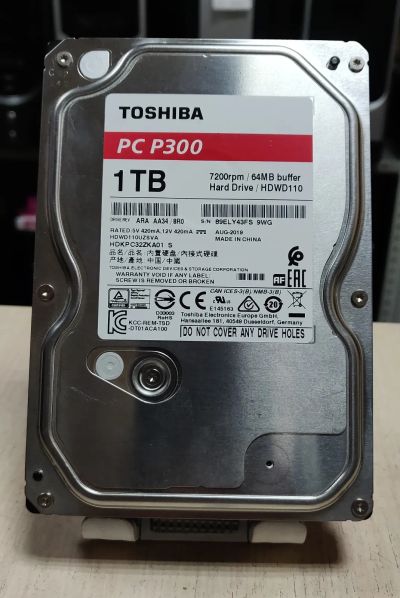 Лот: 21092107. Фото: 1. HDD 1Тб/Toshiba/3,5''/7200об/мин... Жёсткие диски (HDD)