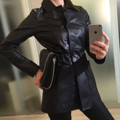 Лот: 6741227. Фото: 1. плащ кожа Armani Jeans размер... Верхняя одежда