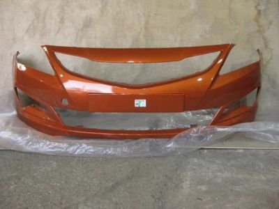 Лот: 13900945. Фото: 1. Бампер Hyundai solaris цвет на... Кузов