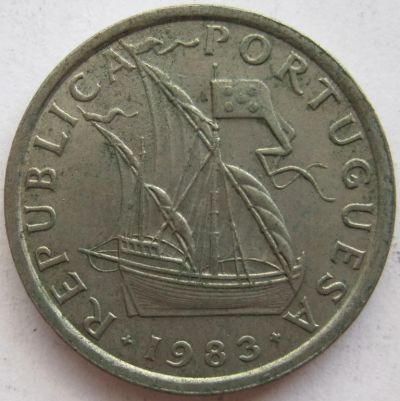 Лот: 5912931. Фото: 1. Португалия 5 эскудо 1983. Европа