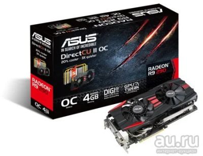 Лот: 18167446. Фото: 1. Asus R9 290(290X) DirectCU II... Видеокарты