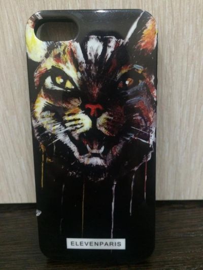 Лот: 6717304. Фото: 1. Чехол Iphone 5/5s резина кот клип... Чехлы, бамперы