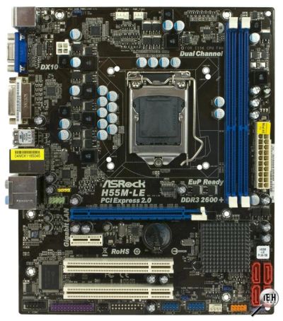 Лот: 9712000. Фото: 1. ASRock H55M-LE сокет LGA 1156... Материнские платы