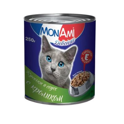 Лот: 16310101. Фото: 1. МОНАМИ консерва 250г для кошек... Корма