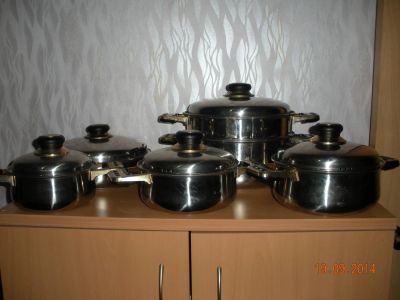 Лот: 4595986. Фото: 1. Набор кастрюль. Сковороды и сотейники