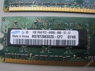 Лот: 1416767. Фото: 1. Оперативная память DDR2 2x1GB. Оперативная память