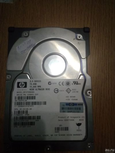 Лот: 15336163. Фото: 1. Scsi диск hp 15,000rpm. Жёсткие диски (HDD)