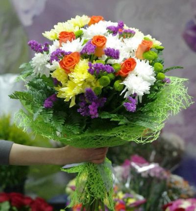 Лот: 7032654. Фото: 1. Сборный букет. Цветы на Щорса... Свежие цветы