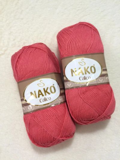 Лот: 12833492. Фото: 1. Пряжа NAKO (Турция) Calico, 50... Ткани, нитки, пряжа