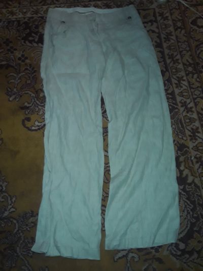 Лот: 19999720. Фото: 1. Льняные брюки. Брюки, шорты