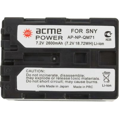 Лот: 19132329. Фото: 1. Аккумулятор AcmePower AP-NP-QM71... Аккумуляторы