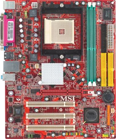 Лот: 4639706. Фото: 1. MSI MS-7142 K8MM-V с процессором... Материнские платы