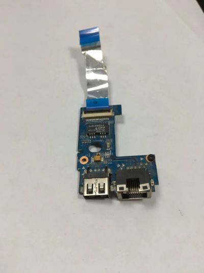 Лот: 11891845. Фото: 1. Плата с разьемами USB и LAN 48... Платы расширения, контроллеры, доп. порты