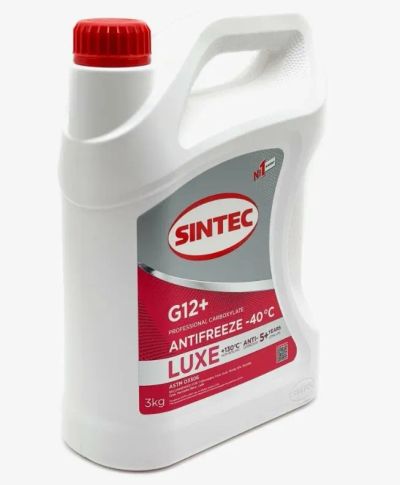 Лот: 25808021. Фото: 1. Антифриз Sintec Lux G12+ красный... Масла, жидкости