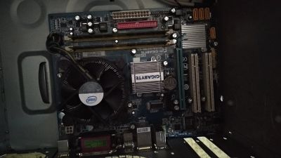 Лот: 12807040. Фото: 1. Gigabyte ga-g31m-s2l + intel core... Комплекты запчастей