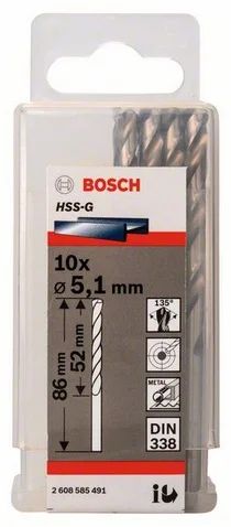 Лот: 7391896. Фото: 1. Сверло Bosch по металлу d 5.1... Расходные материалы, сменные насадки