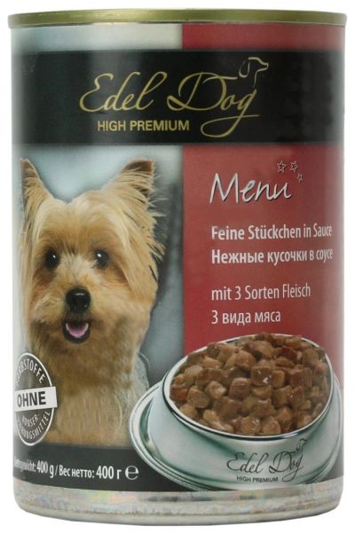 Лот: 14062201. Фото: 1. Edel Dog (Эдель Дог) 3 вида мяса... Корма
