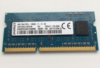 Лот: 12096533. Фото: 1. So-Dimm Kingston 4Gb DDR3L 1.35V... Оперативная память