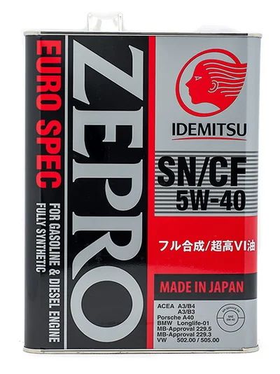 Лот: 8295540. Фото: 1. IDEMiTSU Zepro EURO SPEC 5W-40... Масла, жидкости