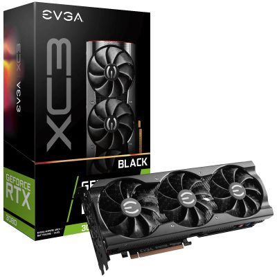 Лот: 16932651. Фото: 1. Видеокарта RTX3080 EVGA XC3 Black... Видеокарты