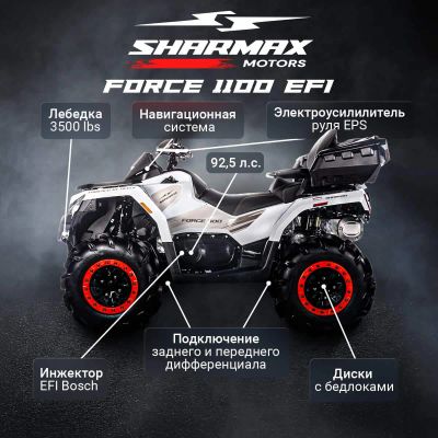 Лот: 25659136. Фото: 1. Квадроцикл SHARMAX Force 1100... Снегоходы, квадроциклы