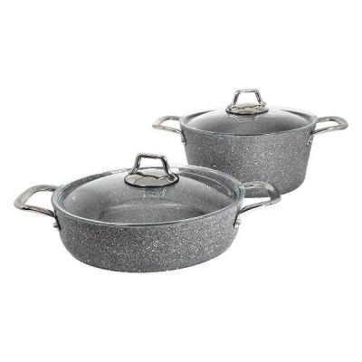 Лот: 24534057. Фото: 1. Набор посуды Oursson Silver Stone... Сервизы, наборы посуды