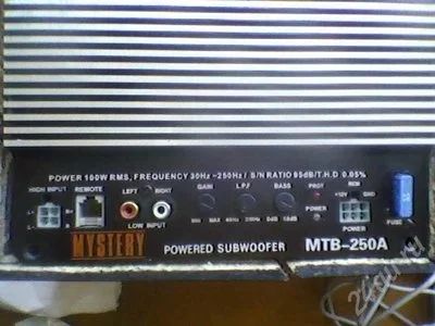 Лот: 390192. Фото: 1. Усилитель mystery MTB 250A с рубля. Усилители
