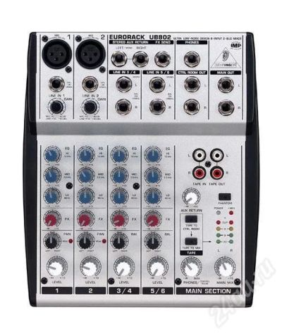 Лот: 283188. Фото: 1. Микшер behringer eurorack 802. Микшеры, предусилители, микрофонные эффекты