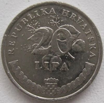 Лот: 6174105. Фото: 1. Хорватия 20 липа 1998. Европа