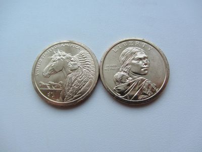 Лот: 2096042. Фото: 1. США 1 доллар 2012 г Индианка... Америка