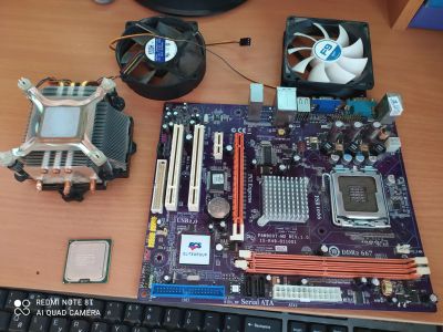 Лот: 17557506. Фото: 1. Процессор + материнская плата... Процессоры