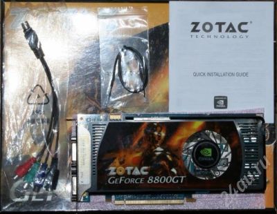Лот: 193524. Фото: 1. Zotac 8800GT. Видеокарты
