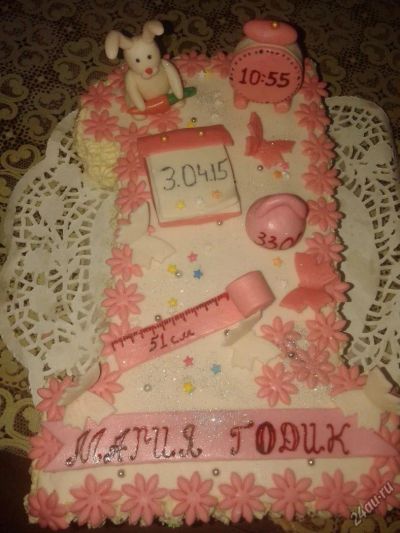 Лот: 6882604. Фото: 1. тортик Марине годик. Торты, пирожные