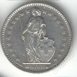 Лот: 64286. Фото: 1. 1Fr.1982года швейцария. Другое (монеты)