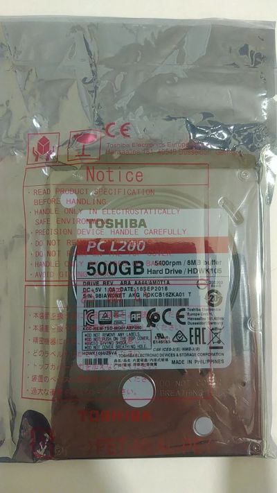 Лот: 16968141. Фото: 1. Жесткий диск Toshiba PC L200 Slim... Жёсткие диски