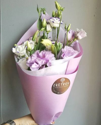 Лот: 12030872. Фото: 1. букет из эустом на 1 сентября. Свежие цветы