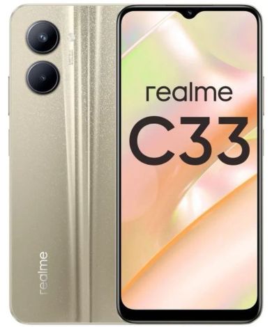 Лот: 20537488. Фото: 1. Смартфон Realme C33 4/128GB, Gold. Смартфоны