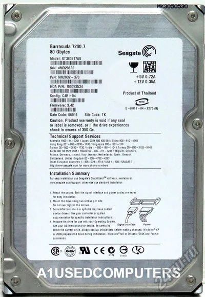 Лот: 5741992. Фото: 1. Жесткий диск HDD SATA-2 7200rpm... Жёсткие диски (HDD)