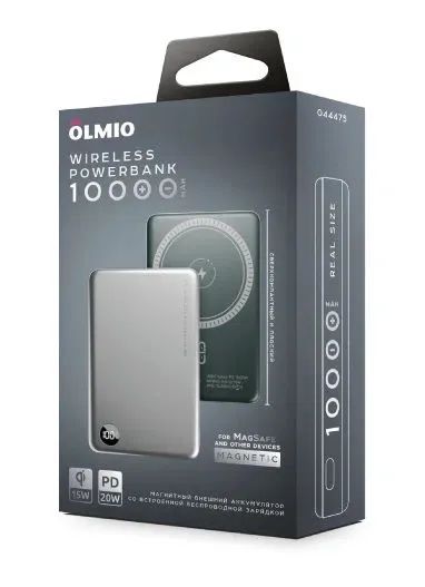 Лот: 25794352. Фото: 1. Внешний АКБ OLMIO QM-16, 10000mAh... Внешние, портативные аккумуляторы для смартфонов (Power bank)