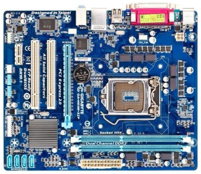 Лот: 4552562. Фото: 1. Мат.плата S1155 H61 Gigabyte GA-H61M-S2P... Материнские платы