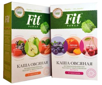 Лот: 9950351. Фото: 1. Fit Parad, Каша овсяная ассорти... Диетическое питание