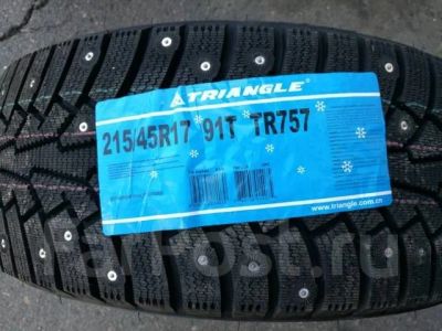 Лот: 12952184. Фото: 1. Автошины 215/45 R-17 Triangle... Шины