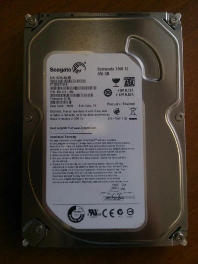 Лот: 9880313. Фото: 1. Жесткий диск HDD Seagate 250 Gb... Жёсткие диски (HDD)