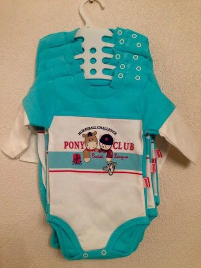 Лот: 6425205. Фото: 1. Боди Pony club(бирюза), р.56. Ползунки, распашонки, слипы