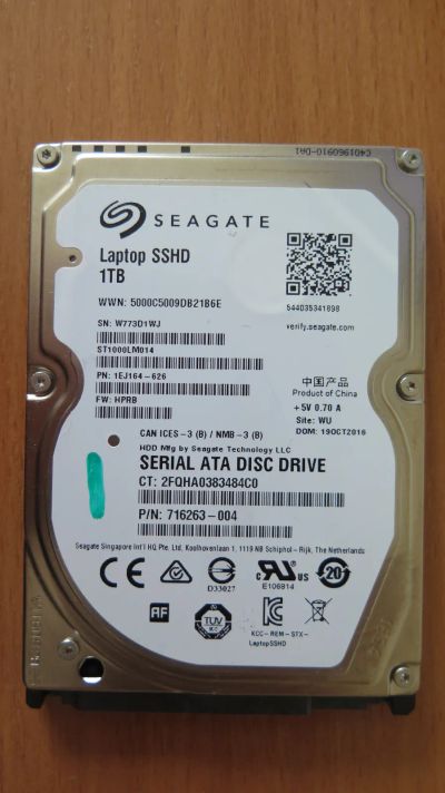 Лот: 24379534. Фото: 1. Жесткий диск Seagate Laptop SSHD... Жёсткие диски (HDD)